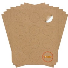Koala Round Labels 2 Inch, Kraft Brown, 300 Pcs picture