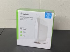 Belkin Dual Band AX1800 Wifi 6 Router, 1.8 Gbps, White (RT1800) New Sealed picture