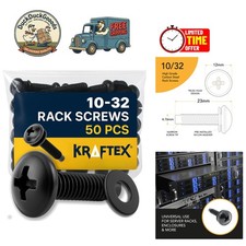 Versatile 10-32 Rack Screws 50-Pack - Perfect for Studios & Network Cabinets picture