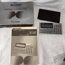 Sharp Pocket Computer PC-1246 w/ Programming Manual & Box Not Working Parts picture