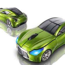 Elec Space Wireless Car-Shape Mouse With LED Headlights, 2.4G Unique Green-1  picture