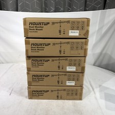 MOUNTUP MU0002 Black Dual Monitor Desk Mount Stand-Adjustable Monitor Arm-LOT 5 picture