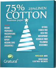 75% Cotton 25% Linen Paper, 85Gsm Inkjet Printing Paper, 8.5