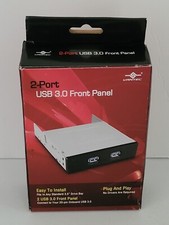 New In Box VANTEC 2-Port USB 3.0 Front Panel Easy To Install Fits 3.5