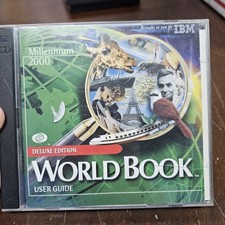 Vtg IBM Millennium 2000 (Deluxe Edition) World Book Users Guide 2 CDS  picture