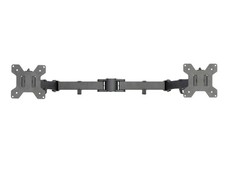 Black Fully Adjustable Dual Monitor Arm Desk Mount 2 Screens Up To 27 Inch picture