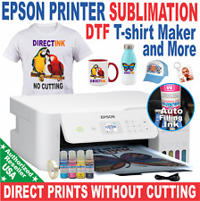Epson  Printer with Sublimation ink Heat Transfer Direct DTF +T- Shirt Starter picture