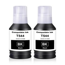 2 PCS T544 Black Ink Bottle Refill Compatible Replacement T544120 Printers picture