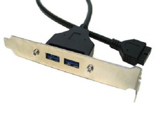 Internal USB 3.0 20 Pin Cable to Dual USB 3.0 Port Female with Rear PCI Bracket picture