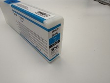 Genuine Exp.2020 Epson T8042 Cyan Ink Cartridge 700mL (492ml Remaining) picture