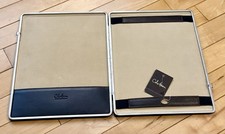 Cole Haan K00347 Leather Tablet Hinged Hard Case 8x11 Dark Brown NWT Tan Pebbled picture