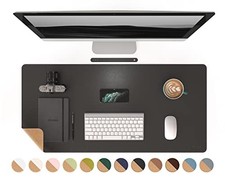 RENMTURE Dual-Sided Mouse Pad, Natural Cork & PU Leather Large Desk Pad for Offi picture
