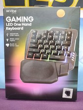Vibe Gaming LED One Hand Keyboard Lighted RGB  With Wrist Rest - NEW IN BOX#155 picture