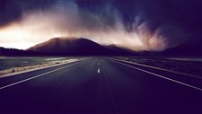 Landscape road mountains filter art sky long Custom Gaming Mat Desk picture