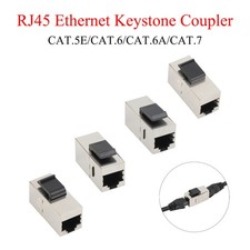 10/25Pack,Cat6/7 Shielded Coupler RJ45 Ethernet Female to Female Keystone Jack picture