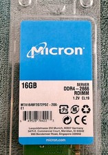 Micron 16GB DDR4-2666 ECC RDIMM 1Rx4 Server RAM MTA18ASF2G72PDZ-2G6E1 picture