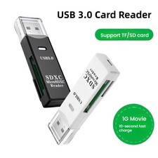 USB 3.0 High-Speed Dual Slot Card Reader  2-in-1 SD/TF for Phone Camera picture