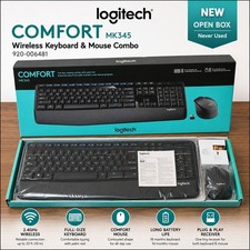 Logitech MK345 Comfort Wireless Keyboard Mouse Combo New Open Box 920-006481 picture