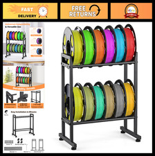 2-Tier Metal 3D Printer Filament Storage Rack, Spool Holder Organizer for PLA/AB picture