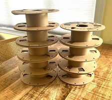 9 Empty 3D Filament Cardboard Light Brown Spools - 8
