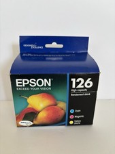 Epson 126 High-Capacity Ink Cartridge 3 Pieces Cyan/Magenta/Yellow Exp 11/2022 picture