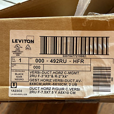 Leviton Versi-Duct Horizontal Cable Manager, 2RU Black, MPN 000-492RU-HFR picture