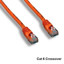 Kentek Orange 14ft Crossover Cat6 UTP Ethernet Patch Cord 24AWG PC Switch Router picture