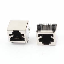 2 Pcs RJ45 Modular Jack 8P8C PCB Mount Socket Network Connectors Couplers picture