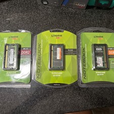 Kingston PC2-6400 2 GB SO-DIMM 800 MHz DDR2 Memory 1GB, 512Mb Lot Of 3 picture