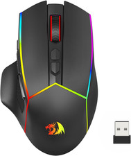 Axe M814 Programmable Wireless Gaming Mouse, with RGB Streaming Lights, 8 Progra picture