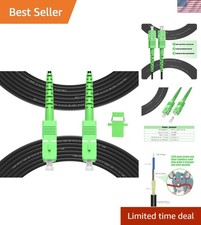 30m SCA to SCA Outdoor Fiber Optic Cable - LSZH Armored, Low Loss, Black picture