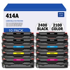 10 Pack W2020A Toner WITH CHIP Fits HP 414A MFP M454dn M454dw M479 M479fdw picture