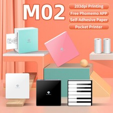 Phomemo Mini Instant Pocket Bluetooth Direct Thermal Printer & Sticker Paper Lot picture