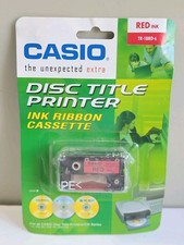 New Casio Disc Title Printer Ink Ribbon Cassette Red TR-18RD-s (34) picture