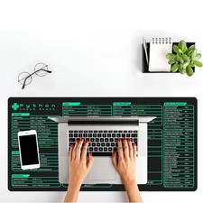 1pc Python Cheat Sheet Desk Mat for Software Engineers Large Gaming Mouse Pad picture