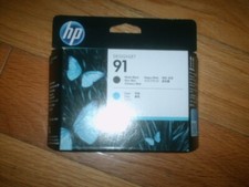 2015 GENUINE HP #91 Matte Black Cyan PRINTHEAD C9460A DESIGNJET Z6100 NEW SEALED picture