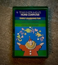 1982 Texas Instruments Early Learning Fun TI-99/4A Vintage Video Game Cartridge picture
