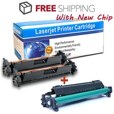 3PK Combo 2x CF217A Toner w/Chip + 1x CF219A 19A Drum for HP M102 M102a M130 picture