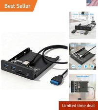 3.5 Inch Front Panel Hub, USB 3.0 Internal SD/microSD Card Reader with 2 USB-... picture