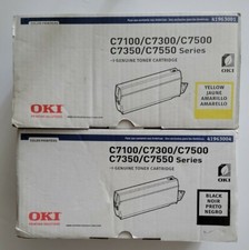OKI Data Black & Yellow C7100/7300/7500/7350/7550  Toner - 41963004 & 41963001 picture
