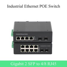 1000M SFP Industrial POE Non-WEB/WEB Managed Switch 2 SFP to 4/8 POE Transceiver picture
