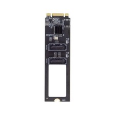 Cablecy NGFF Key B+M PCIe to SATA 3.0 6Gbps Dual Ports Adapter Card JMB582 2280 picture