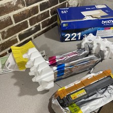 Genuine Brother TN-221 3PK C-M-Y Toner Cartridges *read* Never Used 2 Sealed picture