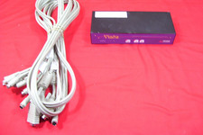 KVM SWITCH ROSE ELECTRONICS VISTA KEYBOARD CONTROLLED 2-PORT w/Cables RETRO picture