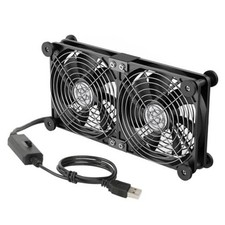 ELUTENG Dual AC USB Computer Fan USB Fans for Cooling 3 Speed Control 140mm picture