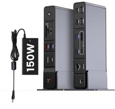  USB C Docking Station 3 Monitors, 18-in-1 Triple 4K Display, 150W Power  picture
