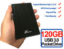 Avolusion HD250U3 120GB USB 3.0 Portable External Hard Drive (Black) Ultra Slim picture