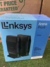 Linksys Arena Pro 6 WiFi 6 Dual Band Mesh Router 2 Pack AX3200 System E8452 NEW picture