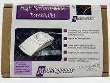 Vintage 1996 MicroSpeed S-TRAC PD 445 Trackball Mouse Serial Complete in Box NOS picture