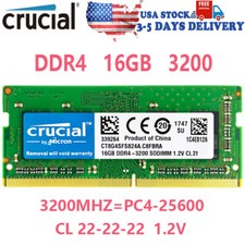 CRUCIAL DDR4 16GB 3200 MHz PC4-25600 Laptop SODIMM Memory RAM 1PCS 16GB 3200 MHz picture